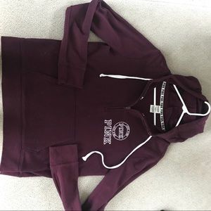 PINK VS Hoodie sz L maroon half zip